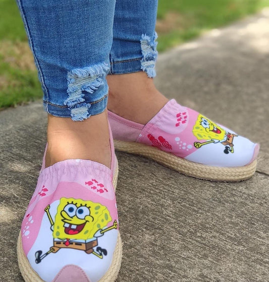 A-12 ALPARGATA  ROSADA DE BOB ESPONJA